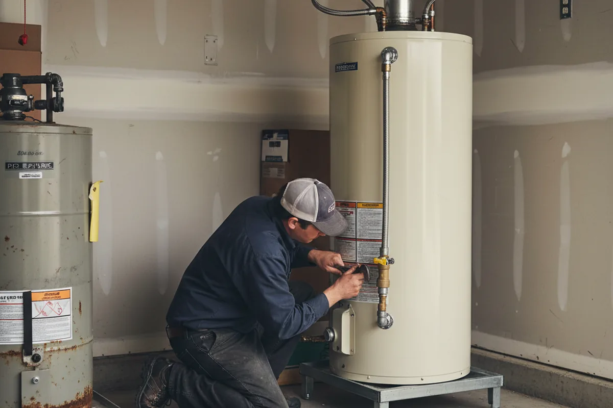 Water heater and shutoff valve replacement in Brookhaven